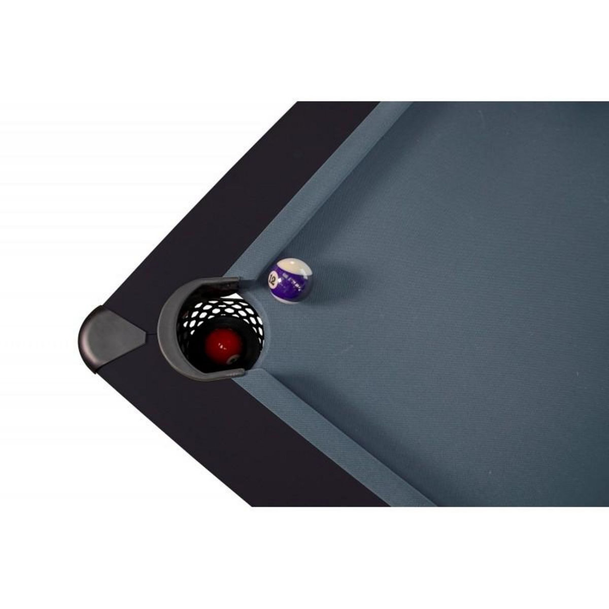 PLAY4FUN Billard Américain HARMONY 6Ft - 206,5 x 116,5 x 80 cm avec accessoires et plateau dînatoire - Couleur Noir