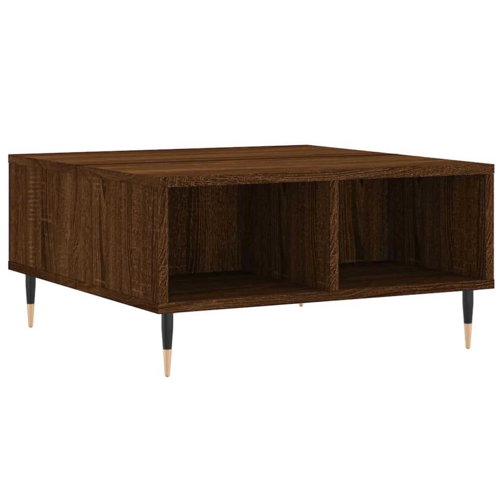 Voir la diapositive 2 : VIDAXL Table basse chene marron 60x60x30 cm bois d'ingenierie