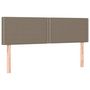 Voir la diapositive 4 : VIDAXL Tete de lit a LED Taupe 144x5x78/88 cm Tissu
