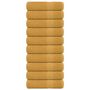 Voir la diapositive 1 : VIDAXL Serviettes de douche 10 pcs doré 70x140 cm 360 g m² 100% coton
