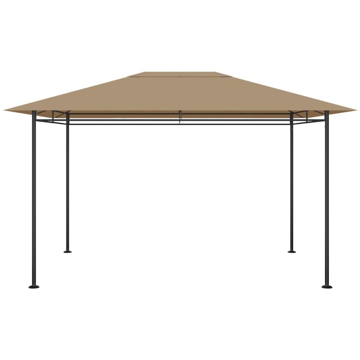 VIDAXL Belvedere 384x281x270 cm Taupe 180 g/m^2