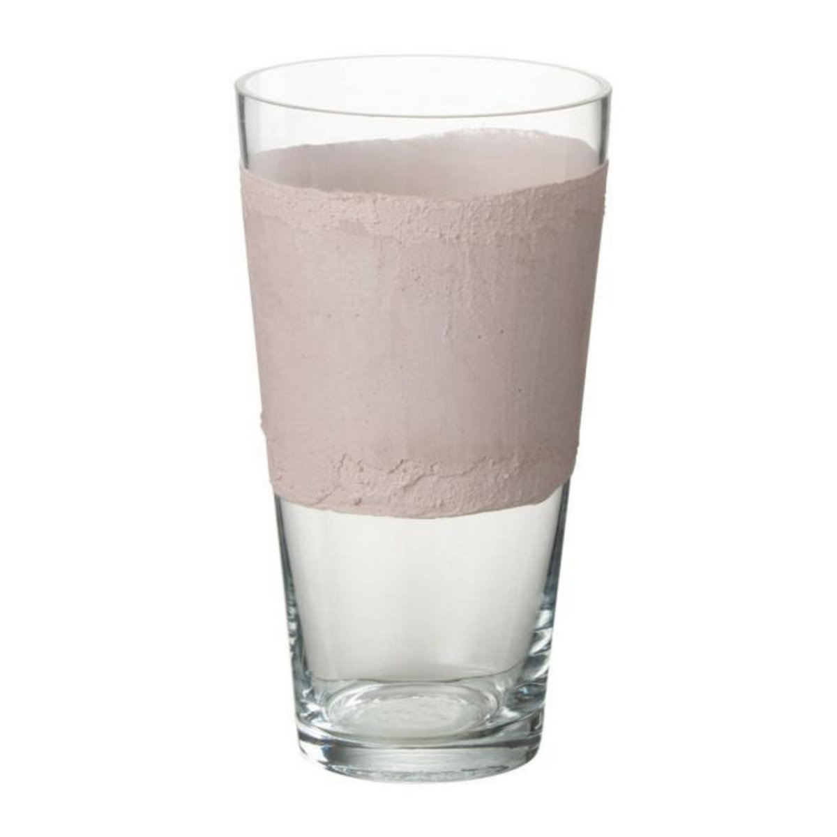 Paris Prix Vase Déco en Verre  Delph  25cm Transparent & Rose