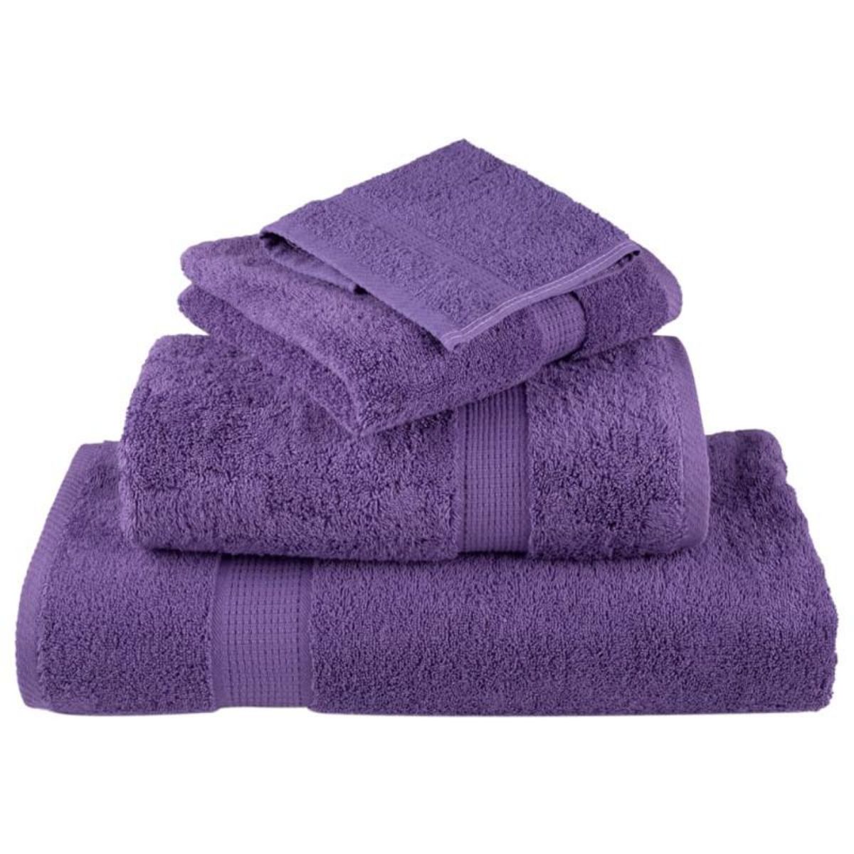 VIDAXL Serviettes de douche de qualité supérieure SOLUND 2 pcs violet