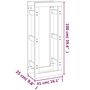 Voir la diapositive 6 : VIDAXL Support de bois de chauffage Marron miel 41x25x100cm Pin massif