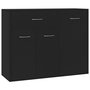 Voir la diapositive 2 : VIDAXL Buffet Noir 88x30x70 cm Bois d'ingenierie