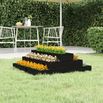 VIDAXL Jardiniere Noir 80x80x27 cm Bois massif de pin