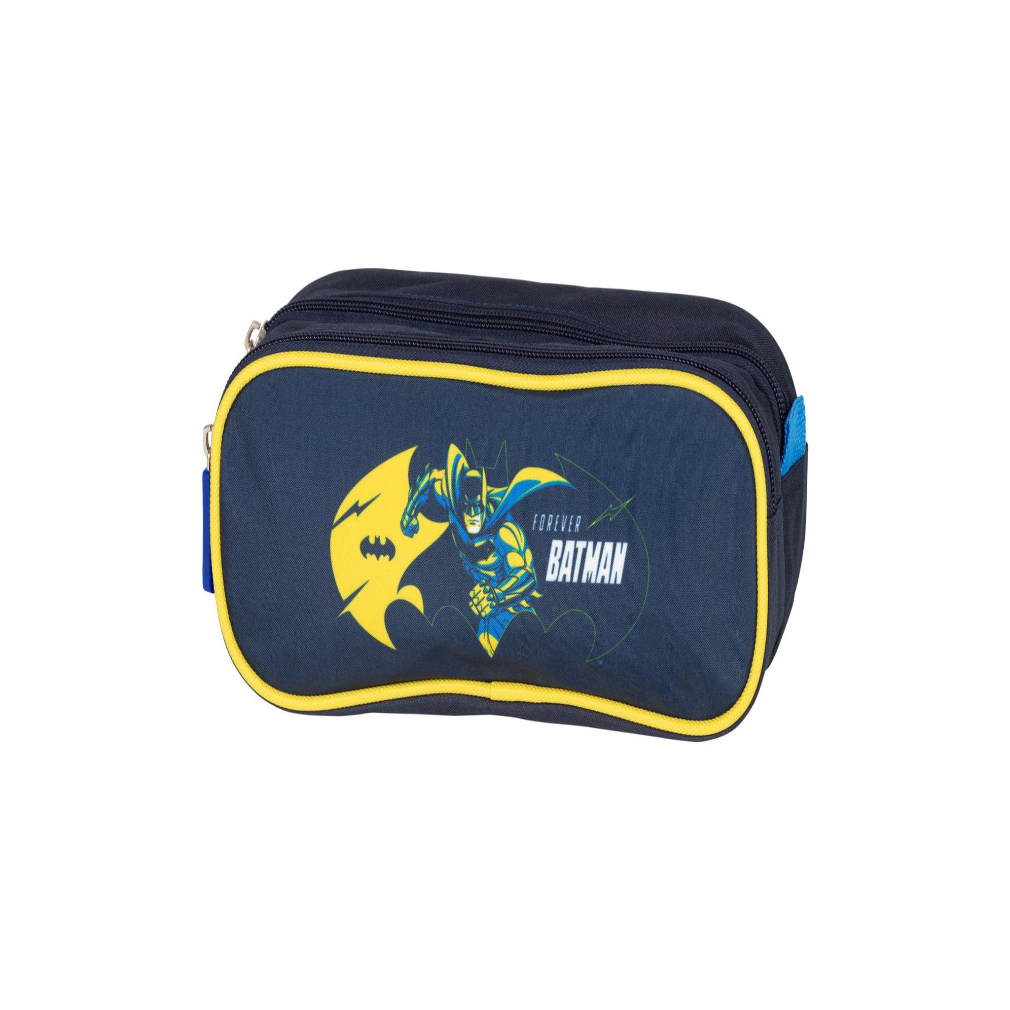 Bagtrotter Batman - Trousse scolaire enfant - Garçon - Bleu marine/Jaune - 2 compartiments