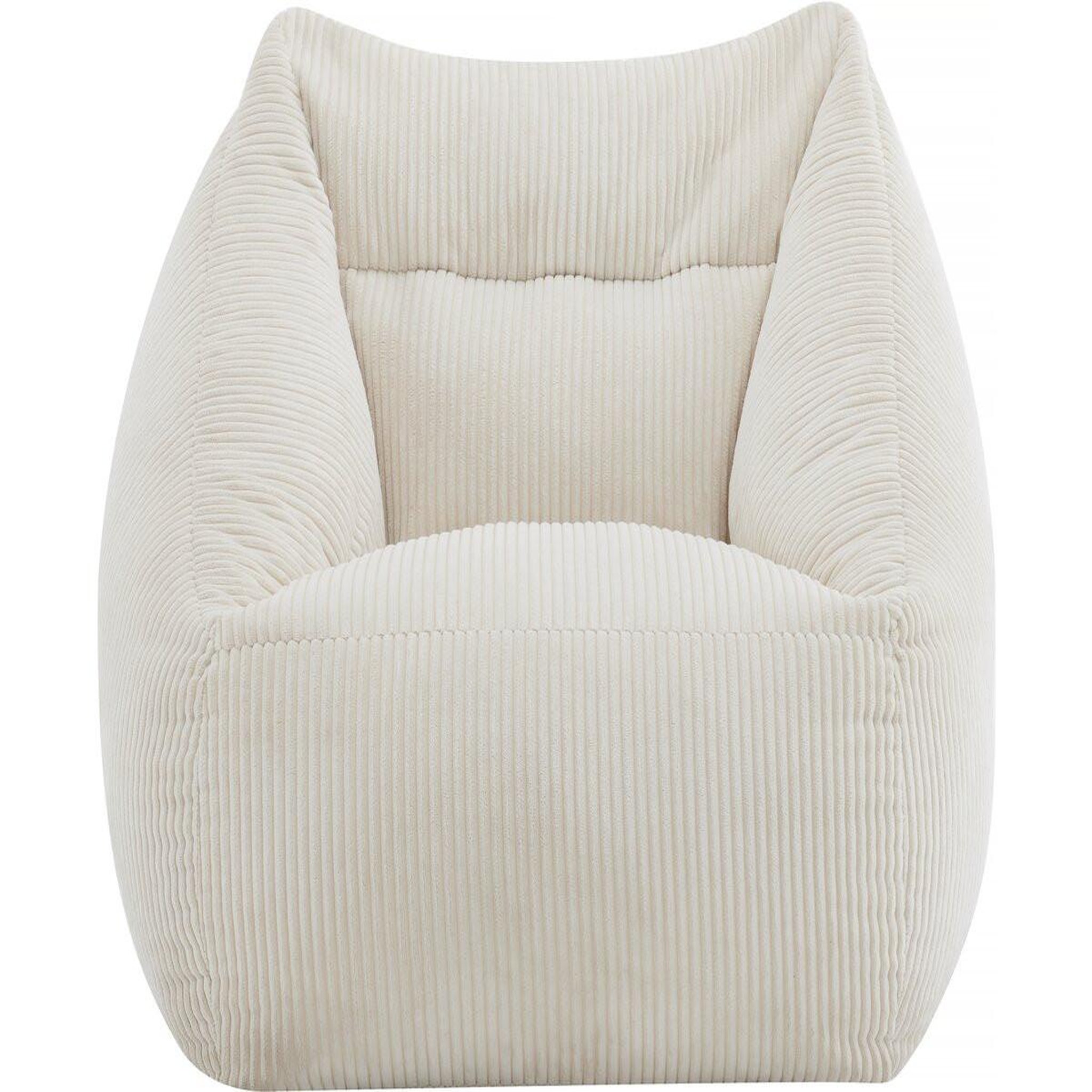 Habitat et Jardin Pouf en velours côtelé  Medellin  - Beige - 85 x 85 x 72 cm