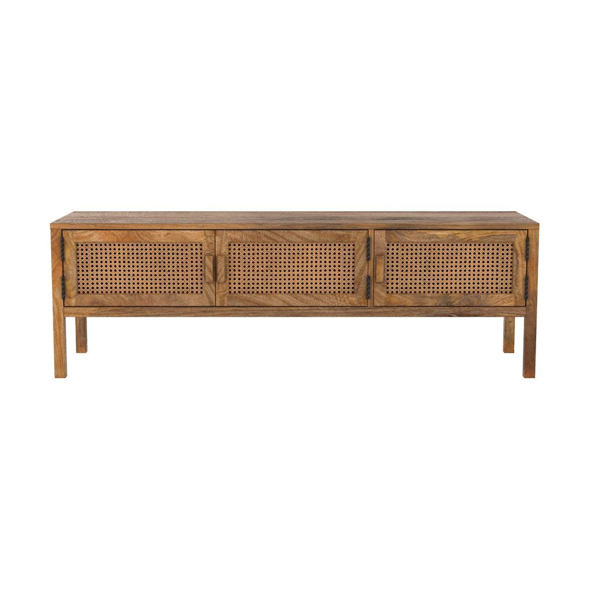 Rendez vous déco Meuble TV cannage et bois de manguier 140 cm-Tiki