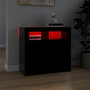 Voir la diapositive 3 : VIDAXL Buffet avec lumieres LED noir 80x35x75 cm