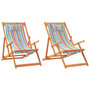 Voir la diapositive 2 : VIDAXL Chaises de plage pliables lot de 2 multicolore tissu