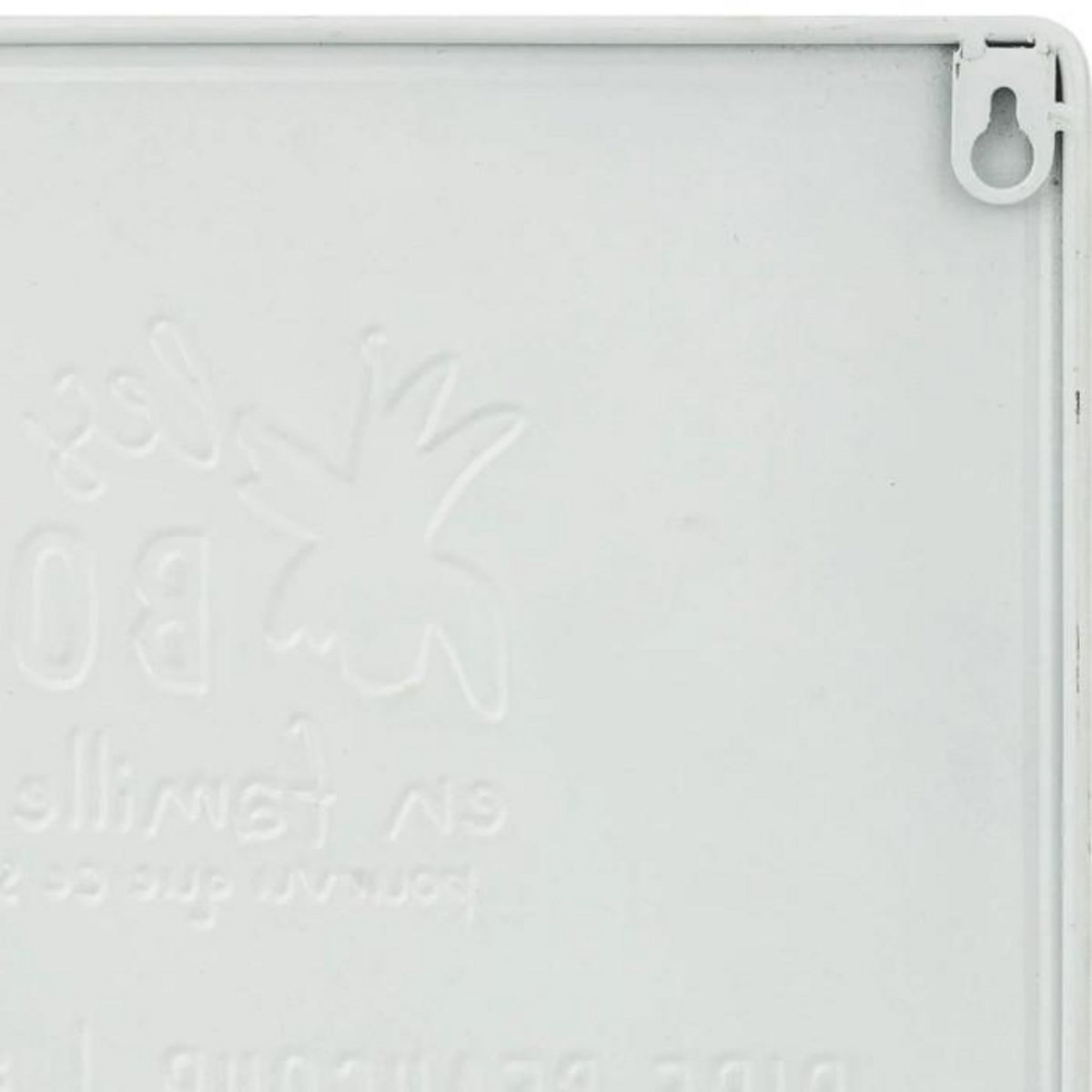 ATMOSPHERA Décoration Murale en Métal  Citation  58cm Blanc