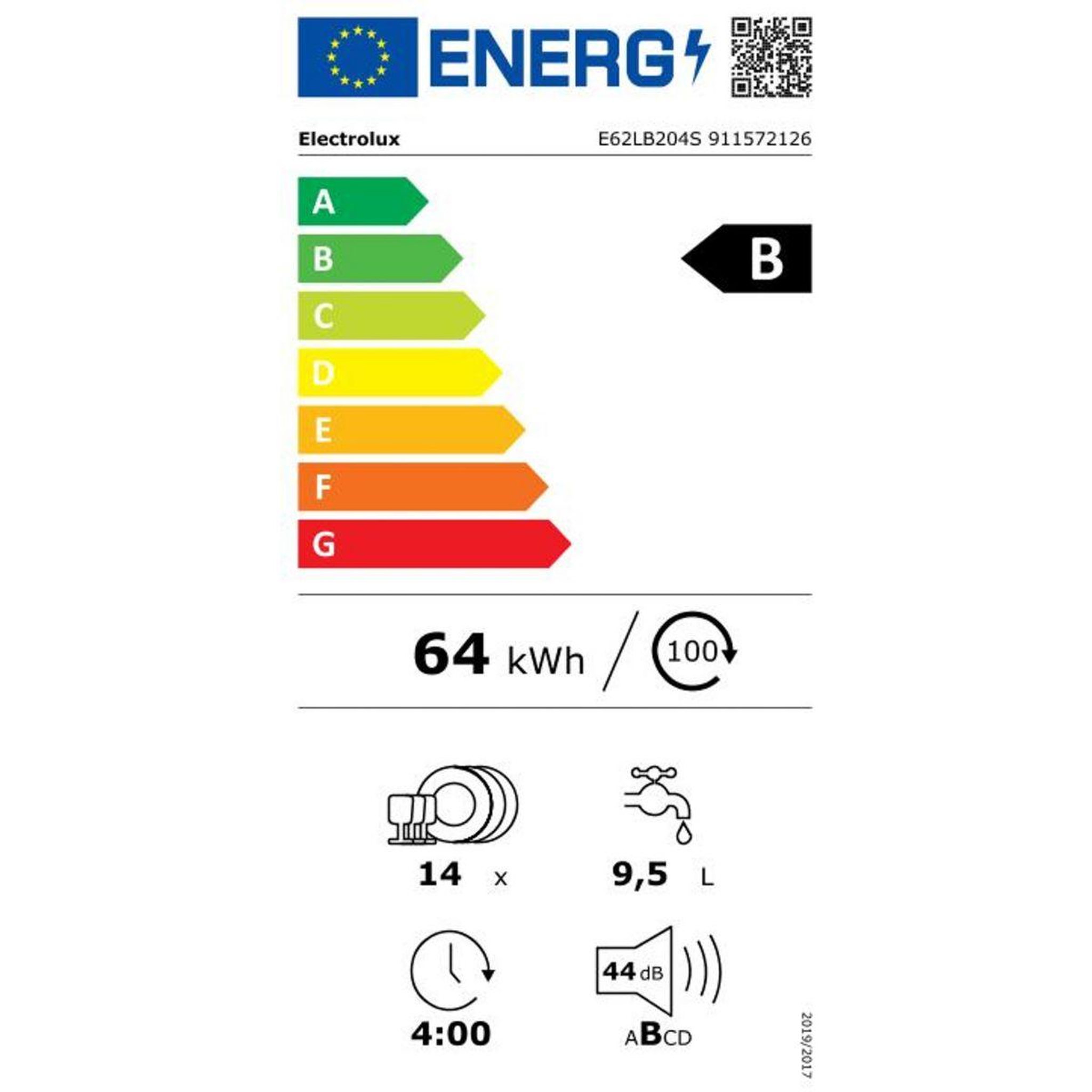 Voir la diapositive 6 : ELECTROLUX Lave vaisselle encastrable e62lb204s