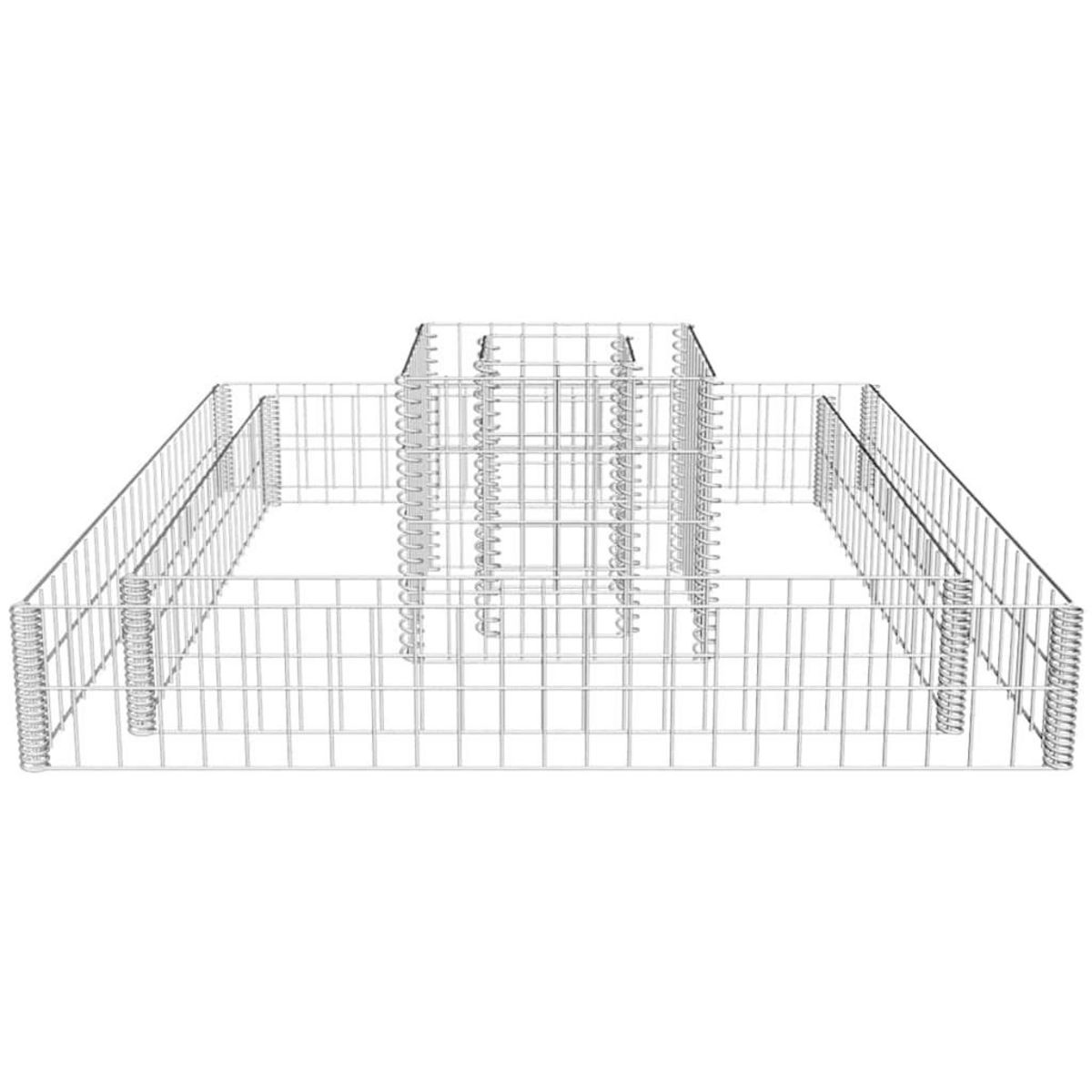 VIDAXL Jardiniere en gabion Acier galvanise 120x120x20 cm