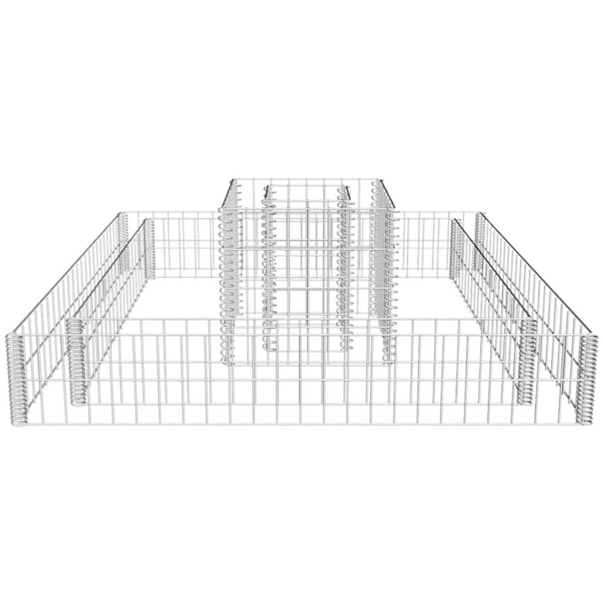 VIDAXL Jardiniere en gabion Acier galvanise 120x120x20 cm