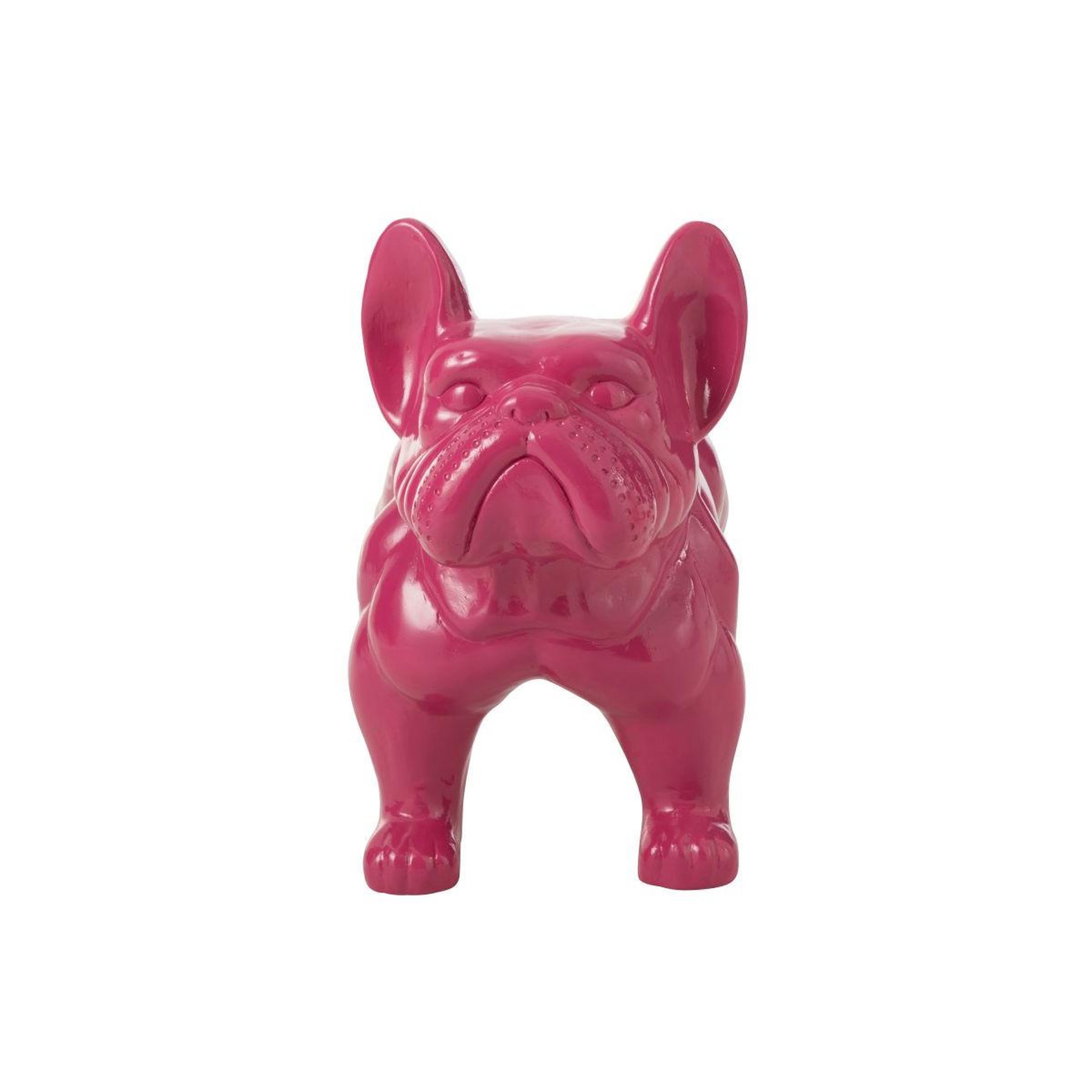 Voir la diapositive 3 : J-LINE Statue déco  bulldog  88cm fuchsia