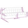 Voir la diapositive 6 : VIDAXL Canape-lit a 2 places creme tissu