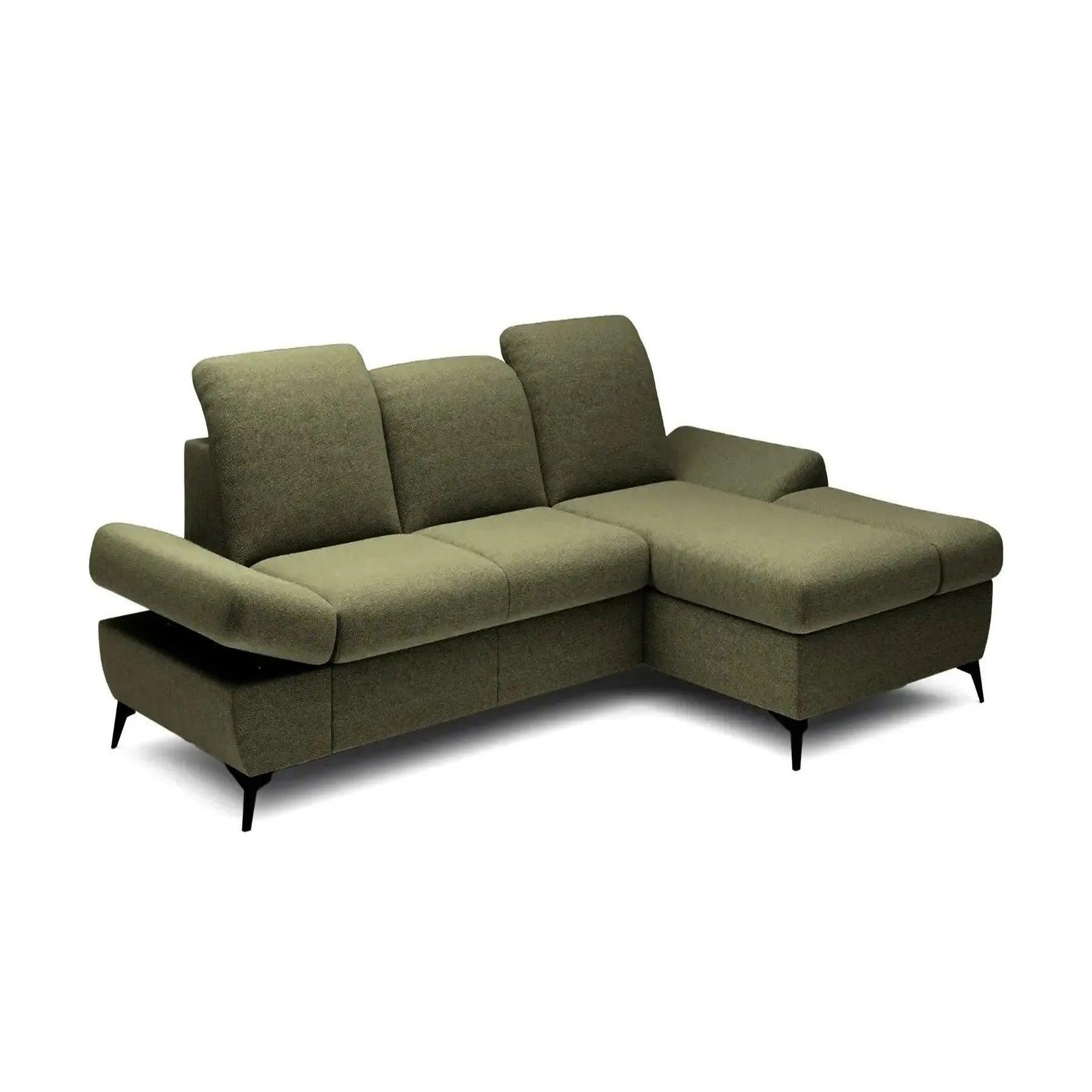 Voir la diapositive 5 : CASANOVA PARIS Livia - canapé d'angle convertible tissu chiné