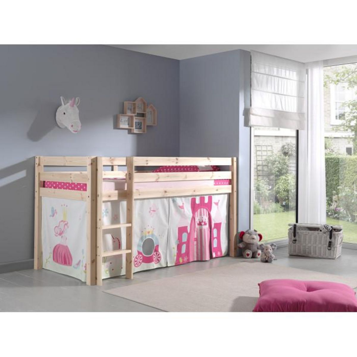 Paris Prix Pack - Lit Enfant, Tente & Tunnel  Pino Princesse  Naturel