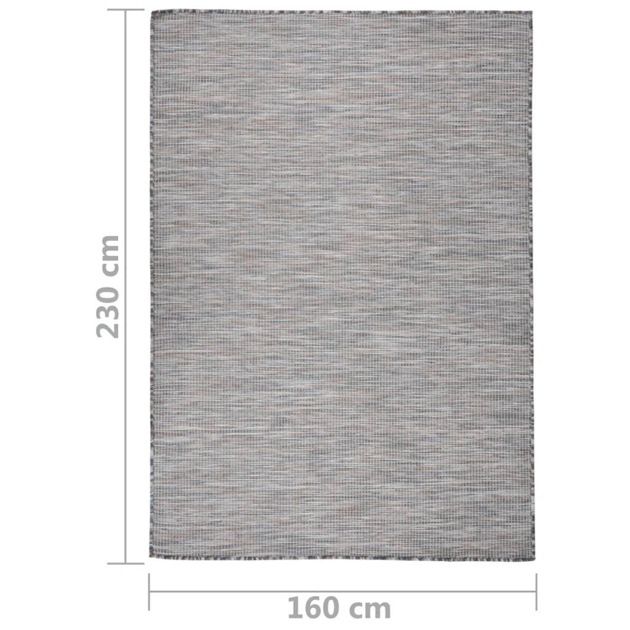 Voir la diapositive 6 : VIDAXL Tapis a tissage plat d'exterieur 160x230 cm Marron et bleu