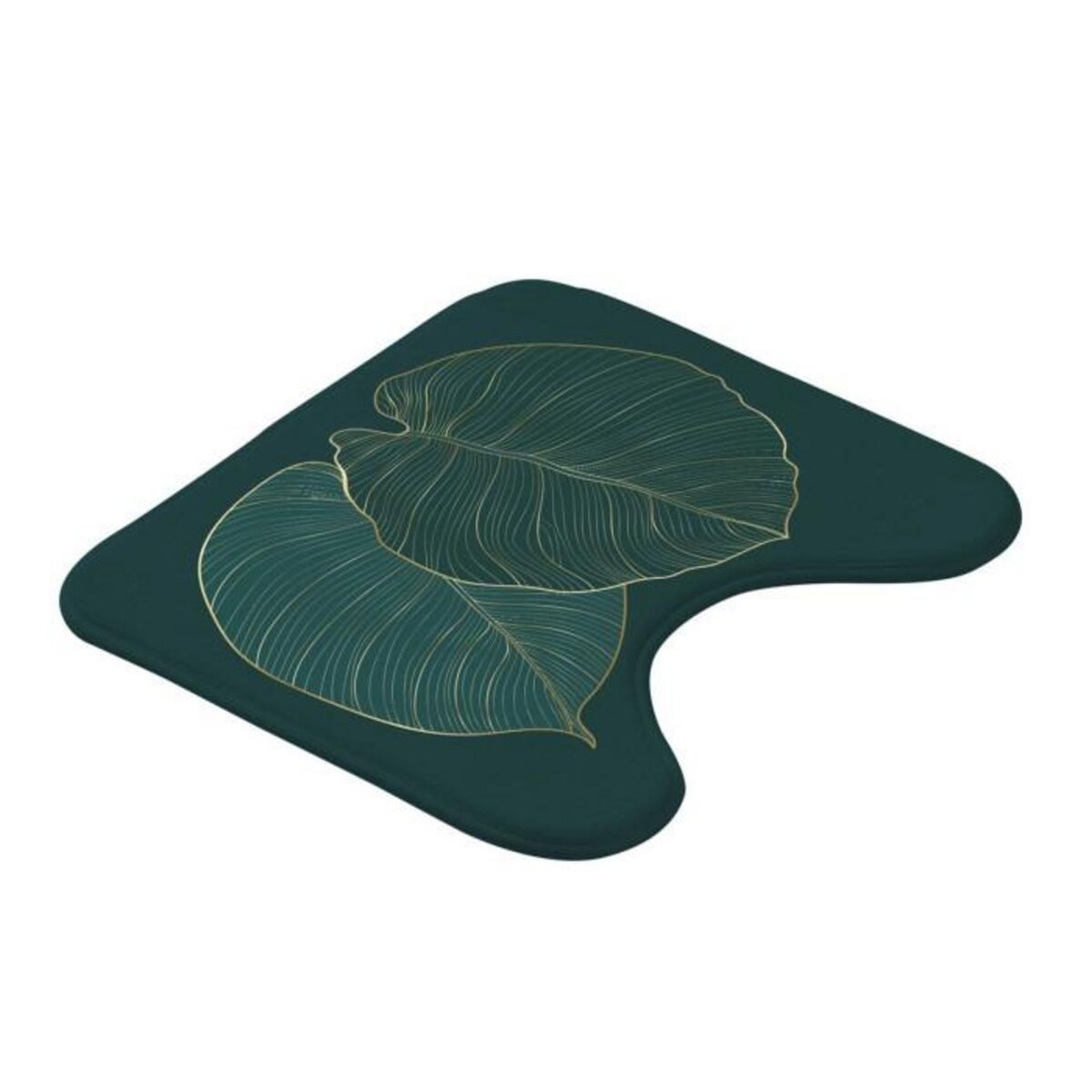 Paris Prix Tapis Contour WC Microfibre  Jade  45x45cm Vert