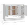 Voir la diapositive 6 : VIDAXL Buffet Blanc 97x31x75 cm Bois d'ingenierie