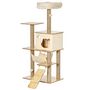 Voir la diapositive 4 : PAWHUT Arbre à chat design effet bois naturel H.130cm nombreux équipements jouets