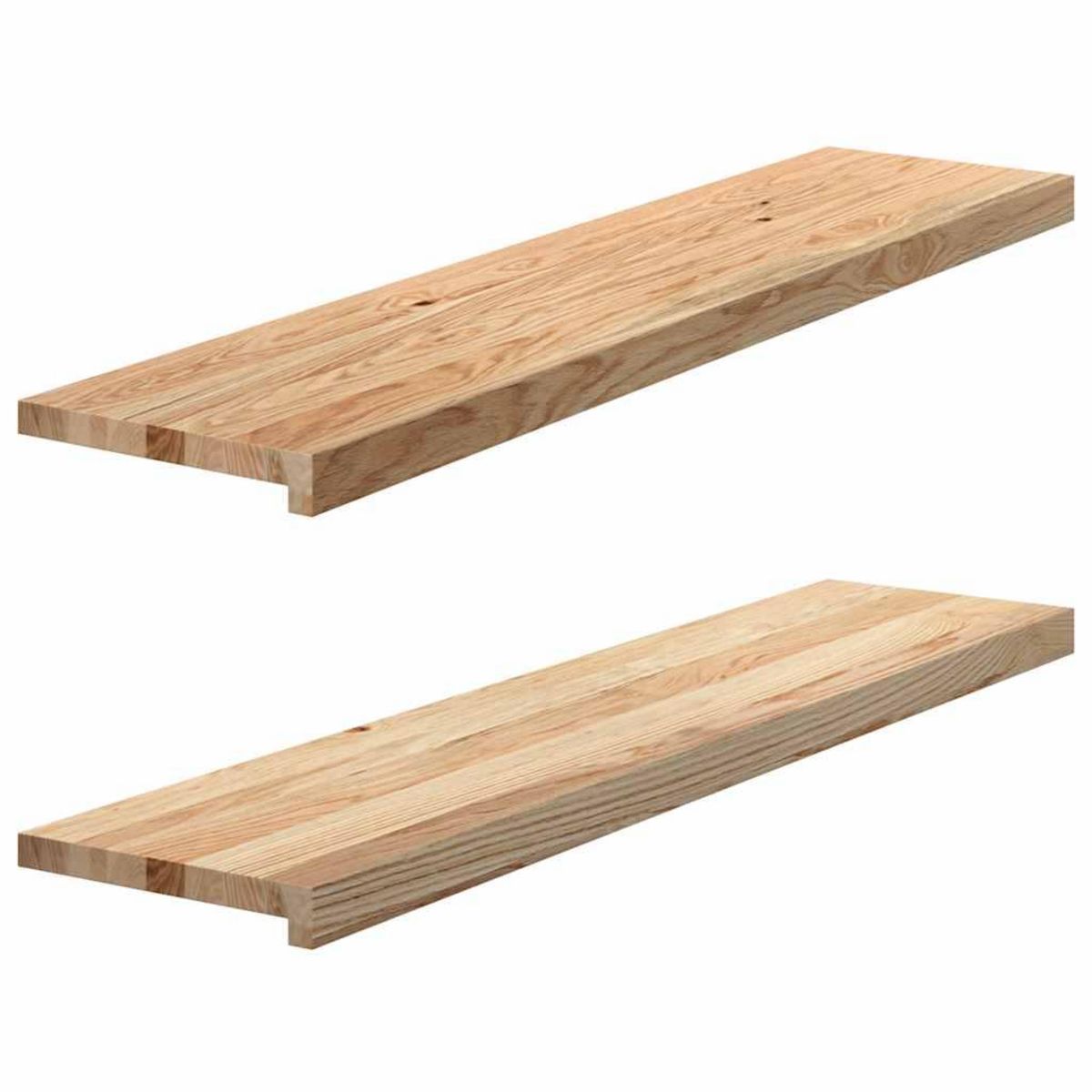 VIDAXL Marches d'escalier 2 pcs non traite bois de chene massif