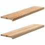 Voir la diapositive 4 : VIDAXL Marches d'escalier 2 pcs non traite bois de chene massif