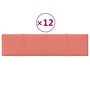 Voir la diapositive 2 : VIDAXL Panneaux muraux 12 pcs Rose 60x15 cm Velours 1,08 m^2