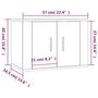 Voir la diapositive 6 : VIDAXL Meuble TV mural Blanc 57x34,5x40 cm