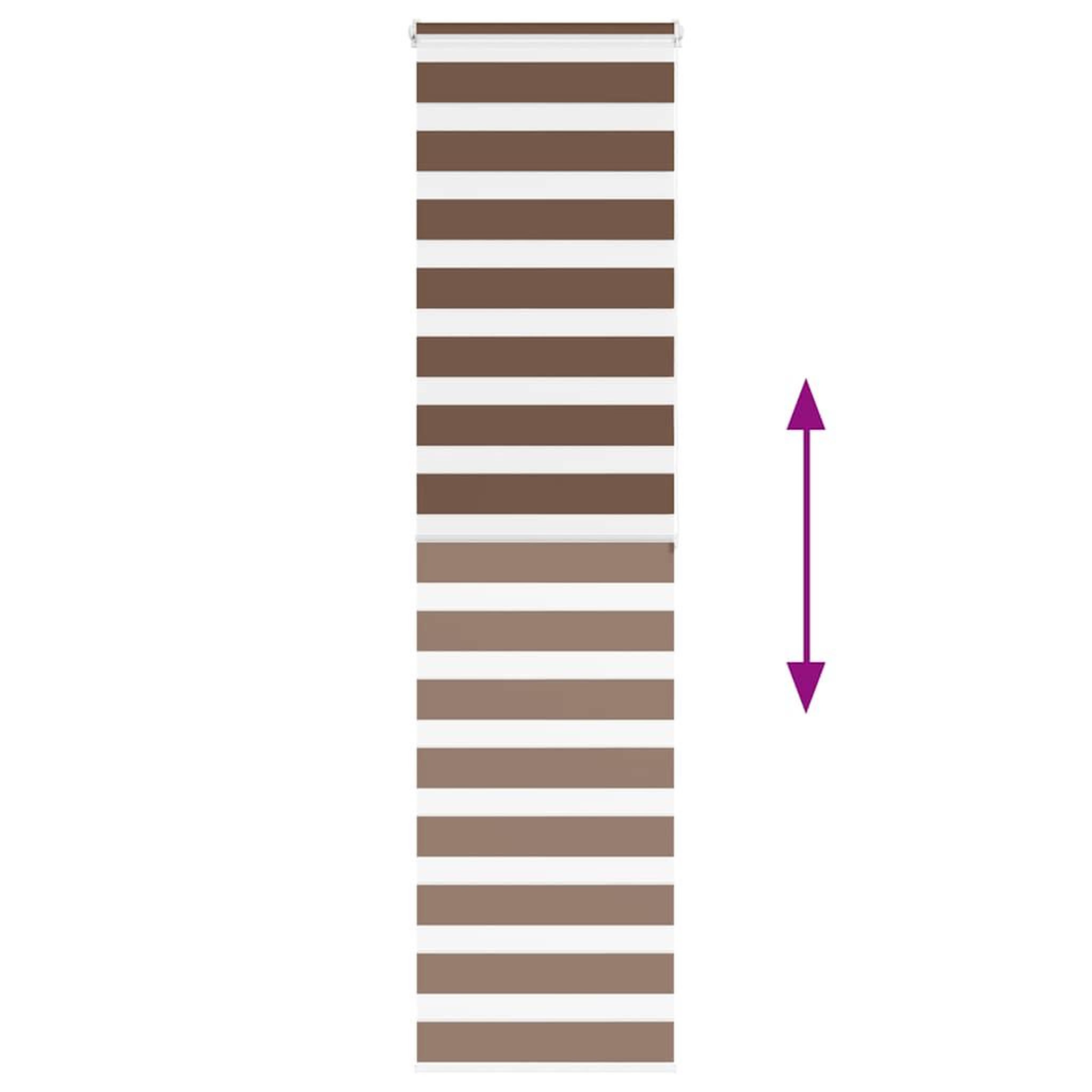 Voir la diapositive 5 : VIDAXL Store zebre marron 60x200 cm largeur du tissu 55,9 cm polyester