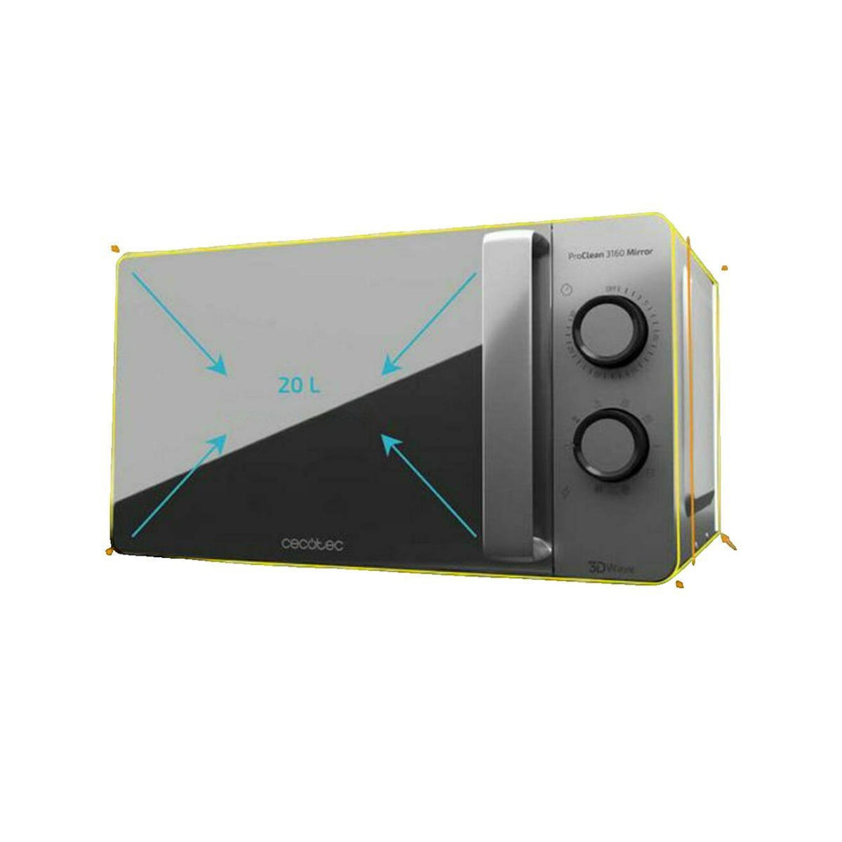 CECOTEC Micro-ondes Cecotec Micro-ondes Grill 3DWave Argenté