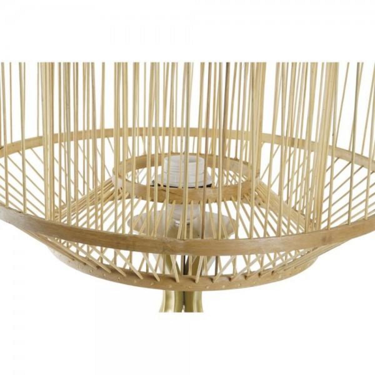 MARKET24 Écran de lampe DKD Home Decor Naturel Bambou 40 x 40 x 28 cm