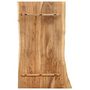 Voir la diapositive 2 : VIDAXL Dessus de table Bois d'acacia massif 100x(50-60)x2,5 cm