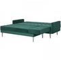 Voir la diapositive 3 : MARKET24 Canapé d'angle réversible 3 places ISTANA -Velours Vert- - - L 286 x P 169 x H 80 cm