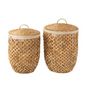 Voir la diapositive 3 : Paris Prix Lot de 2 Paniers à Linge  Vitoria  60cm Naturel