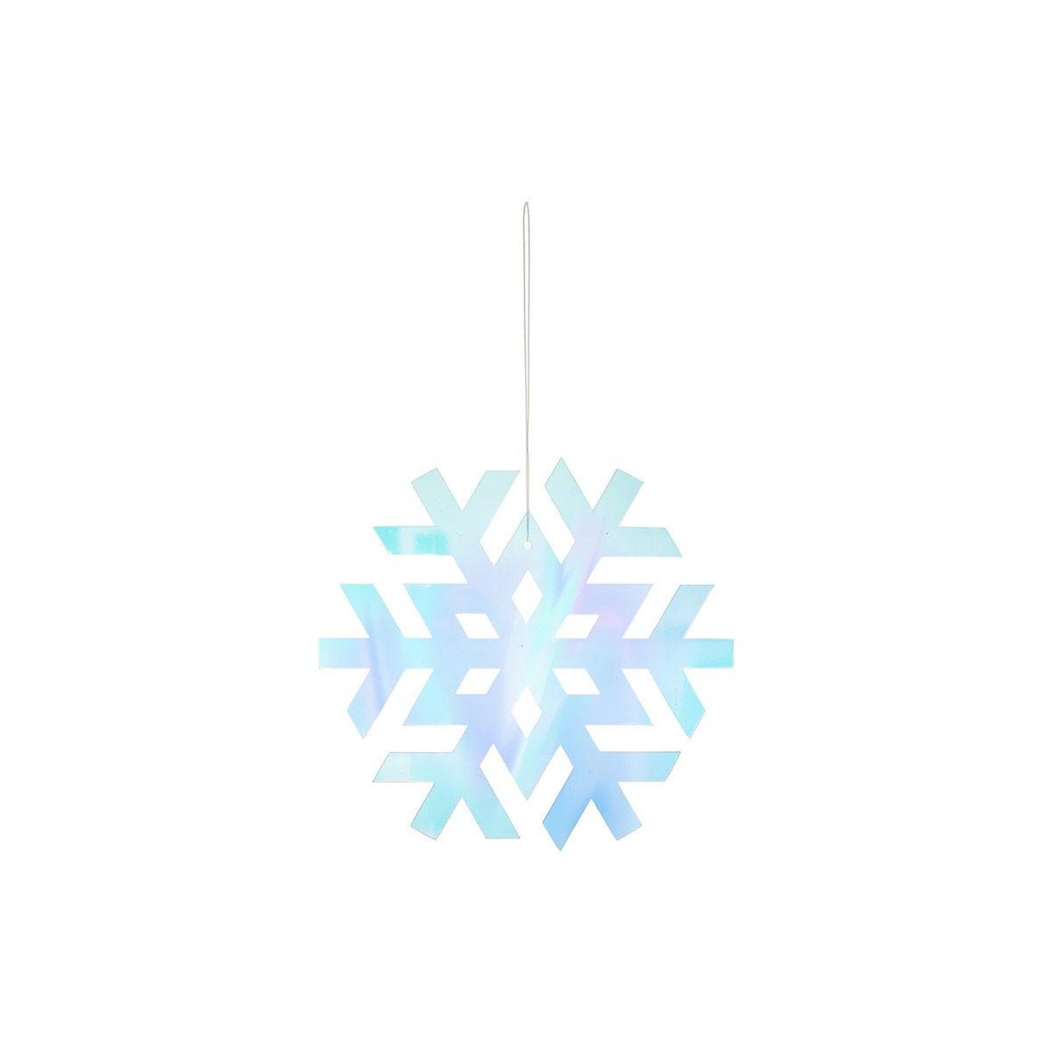 FEERIC LIGHT & CHRISTMAS Sujet de noël flocon  légende d'hiver  15cm irisé