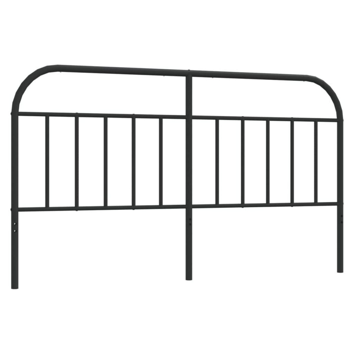 VIDAXL Tete de lit metal noir 180 cm
