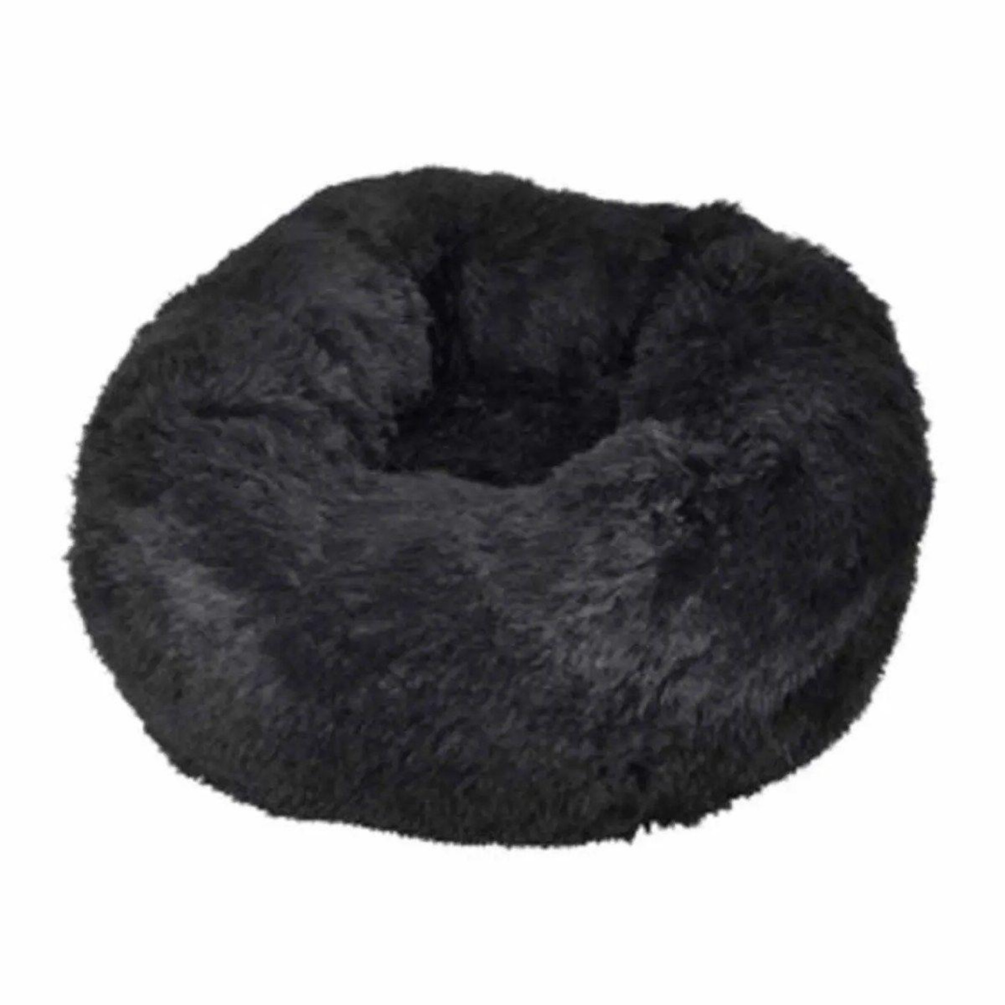 Voir la diapositive 1 : LOVE STORY Panier Rond pour Chien & Chat  Fluffy  55cm Noir