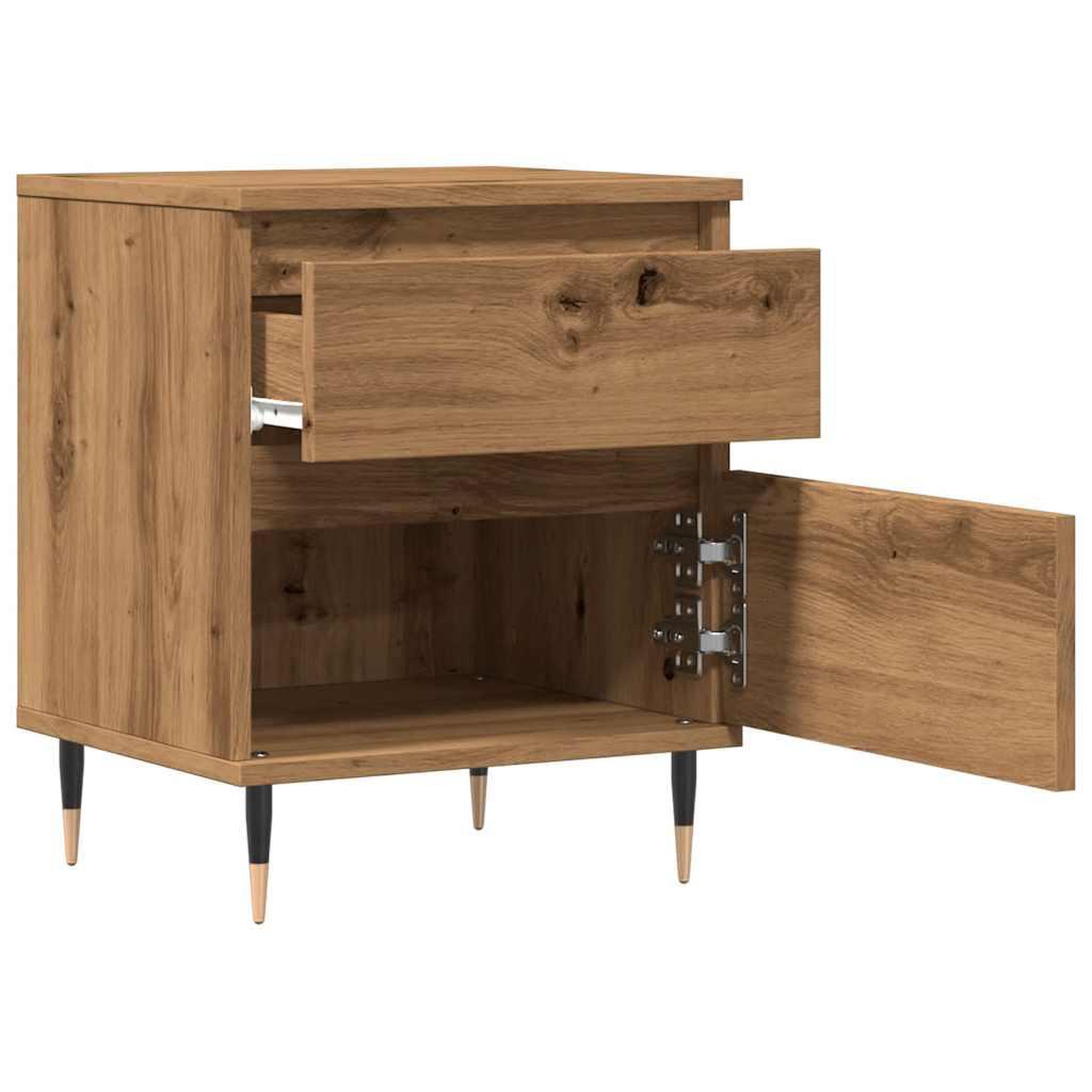 Voir la diapositive 4 : VIDAXL Tables de chevet 2 pcs chene artisanal 40x35x50 cm