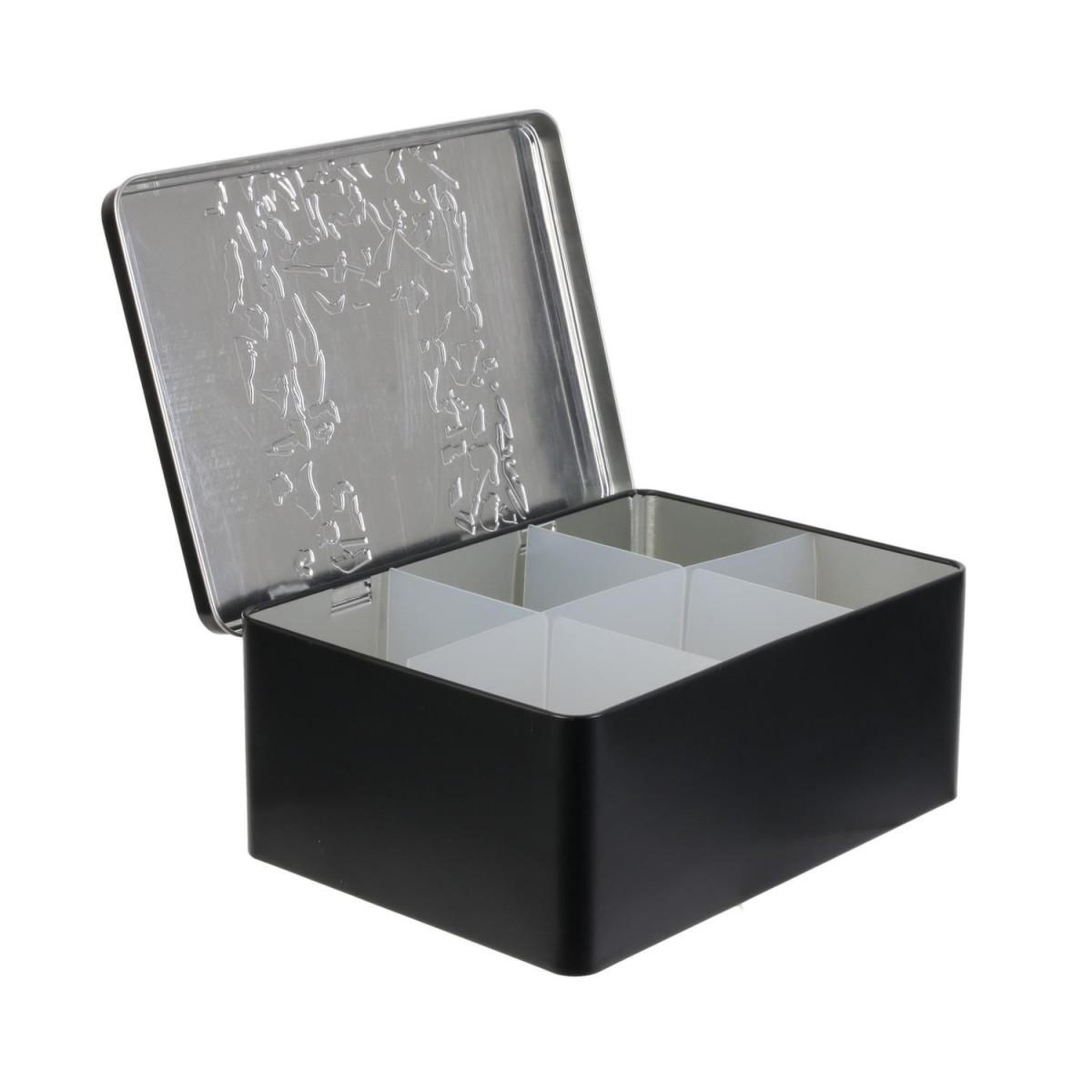 Voir la diapositive 4 : COOK CONCEPT Boîte à infusions embossée  chef  20cm noir