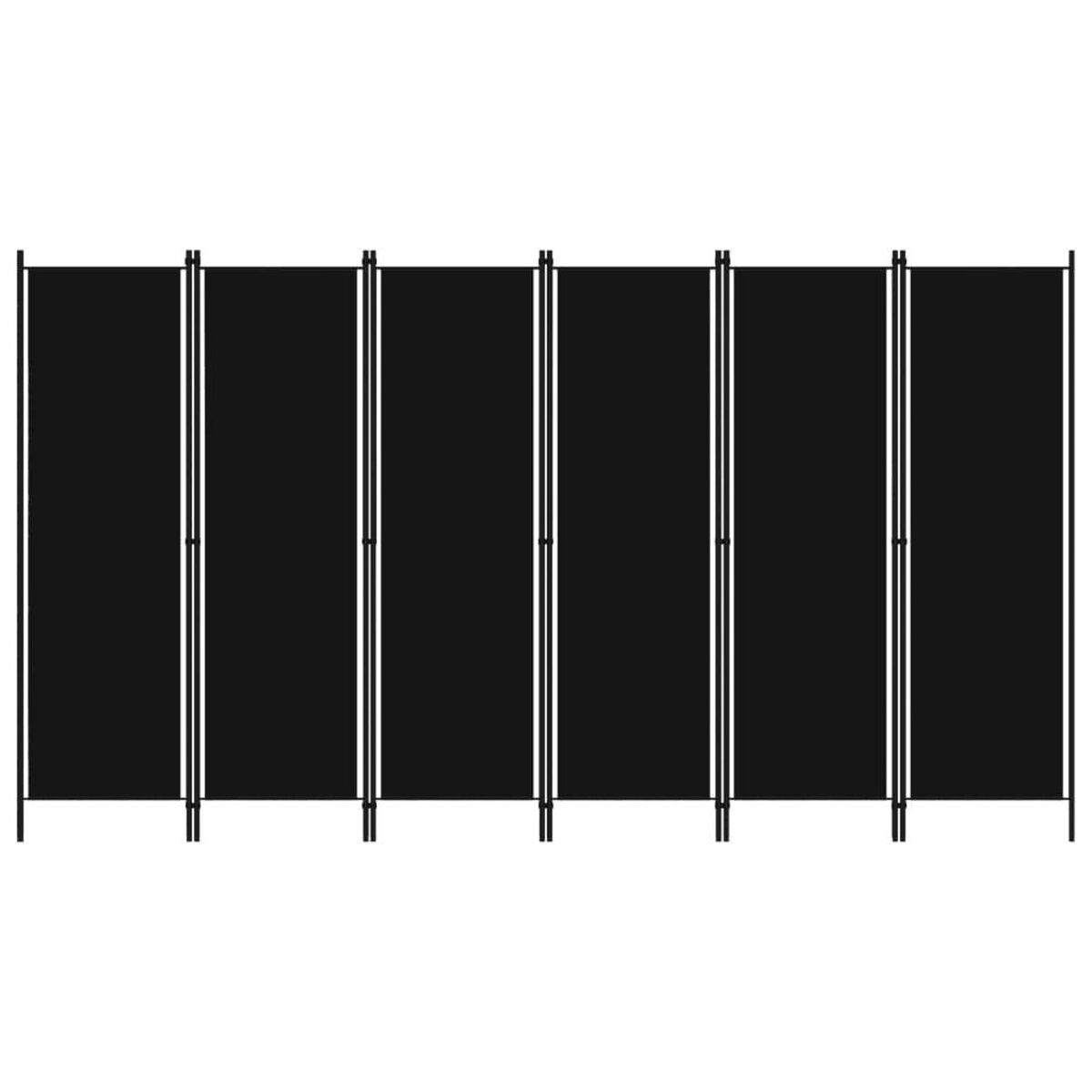 VIDAXL Cloison de separation 6 panneaux Noir 300x180 cm