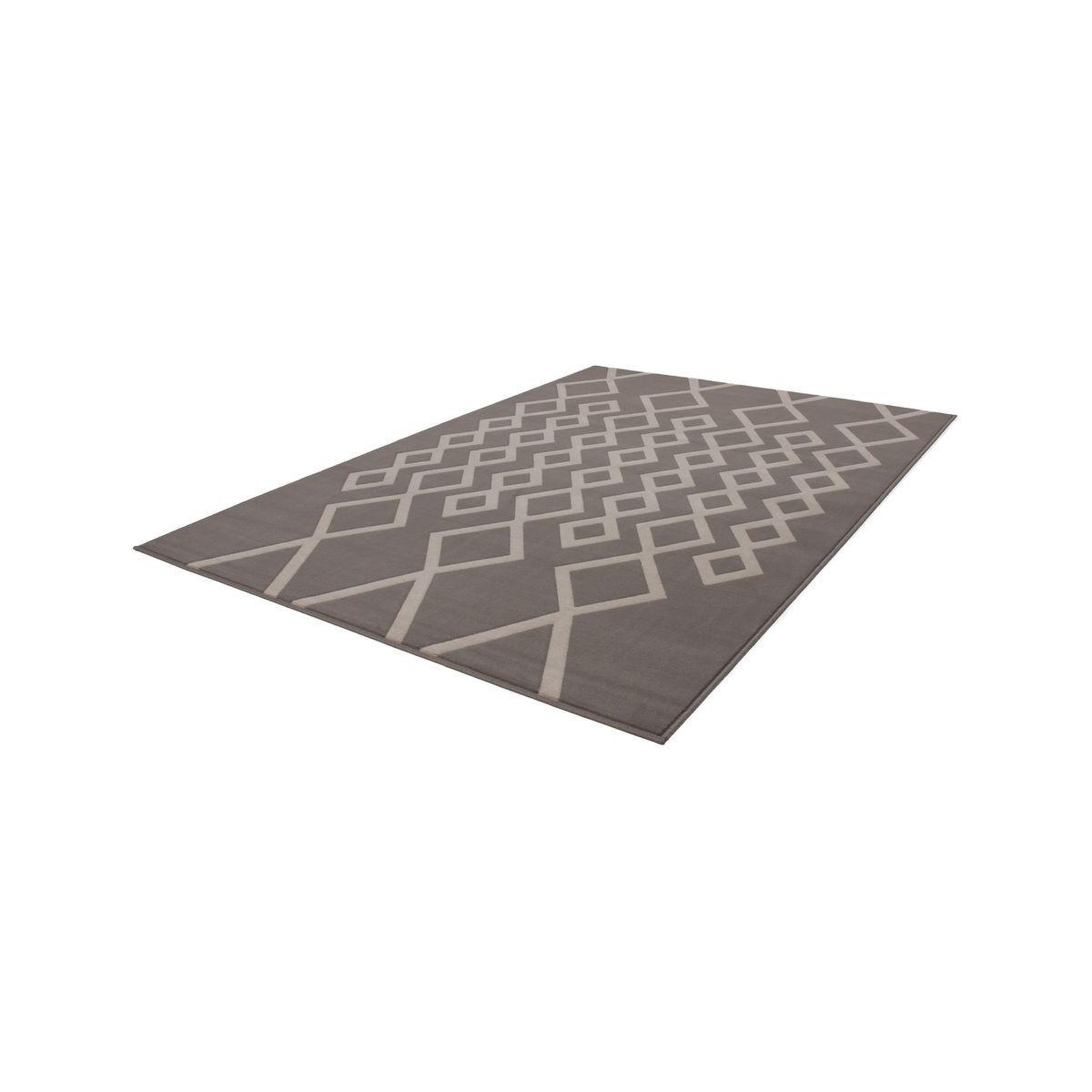 Voir la diapositive 4 : Paris Prix Tapis Géométrique à Poils Courts  Lina  Taupe & Ivoire