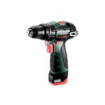 METABO SAS Coffret Perceuse à percussion 12 V sans fil PowerMaxx SB BL 2 x 2,0 Ah Li-Power, LC12