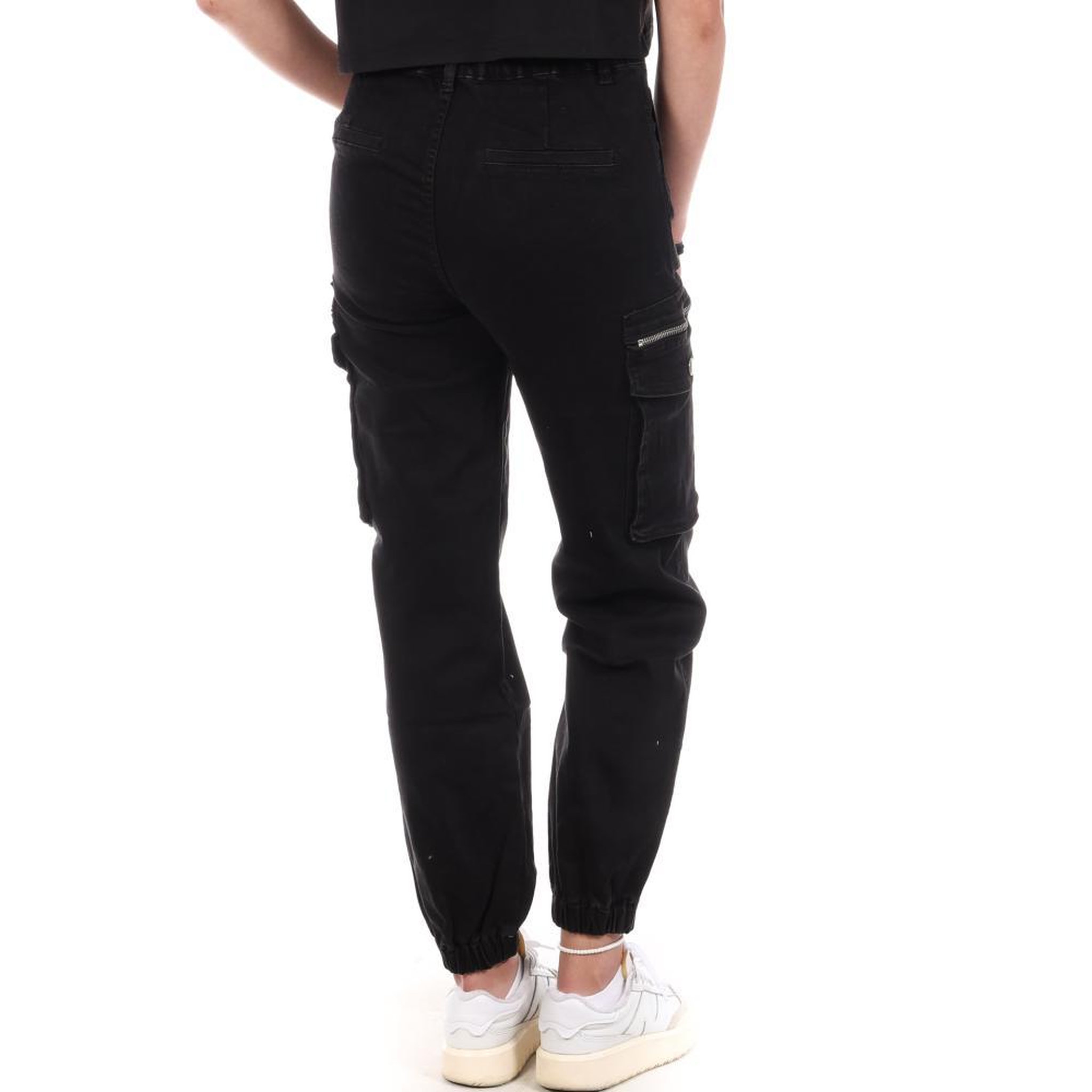 Voir la diapositive 2 : MONDAY PREMIUM Pantalon Cargo Noir Femme Monday Premium PSA3669
