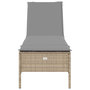 Voir la diapositive 4 : VIDAXL Chaise longue avec coussin beige resine tressee
