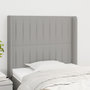 Voir la diapositive 1 : VIDAXL Tete de lit avec oreilles Gris clair 103x16x118/128 cm Tissu