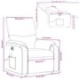 Voir la diapositive 6 : VIDAXL Fauteuil inclinable de massage electrique Gris clair Tissu