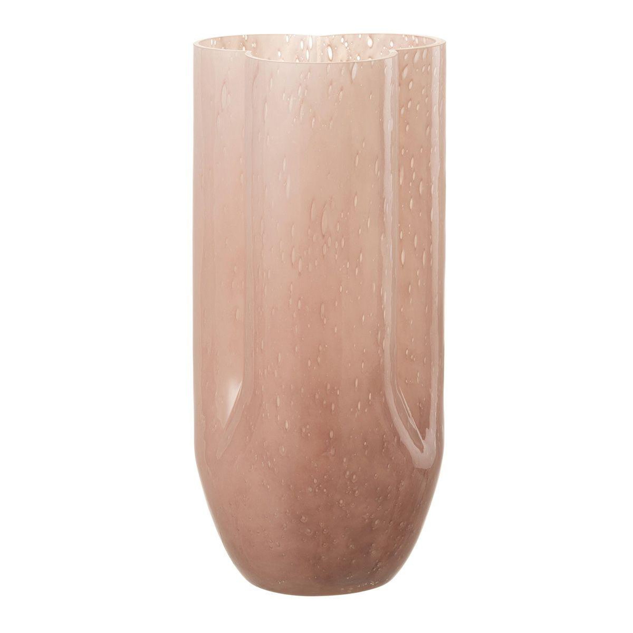 Voir la diapositive 1 : J-LINE Vase déco en verre  trikkie  29cm rose